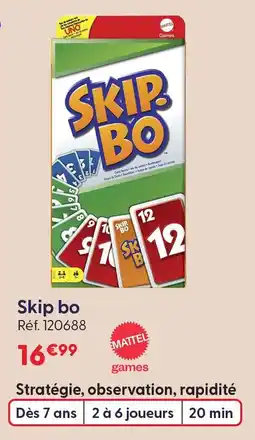 La Grande Récré Mattel skip bo offre