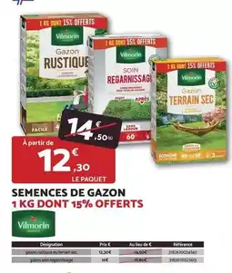 Bricomarché Vilmorin - semences de gazon offre