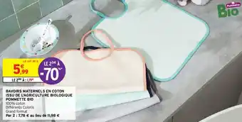 Intermarché Bavoirs maternels en coton issu de offre