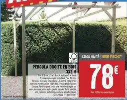 Brico Cash Dim - pergola droite en bois offre