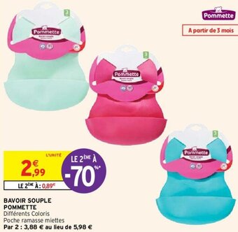 Bavoir souple pommette