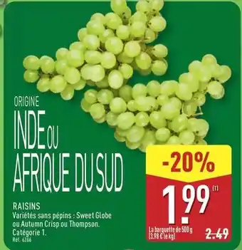 ALDI Raisins offre
