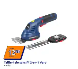 Action VARO Taille-haie sans fil 2-en-1 offre
