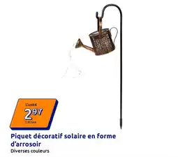 Action Piquet décoratif solaire en forme d'arrosoir offre