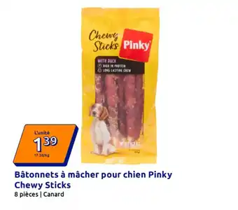 Action PINKY Bâtonnets à mâcher pour chien offre