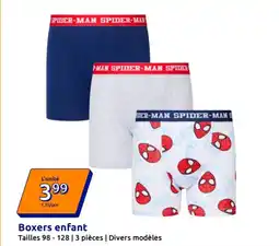 Action Boxers enfant offre