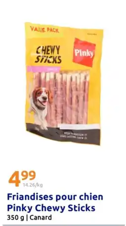 Action PINKY Friandises pour chien Chewy Sticks offre