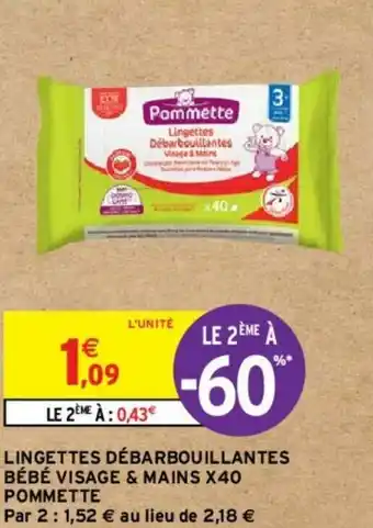 Intermarché Lingettes débarbouillantes offre