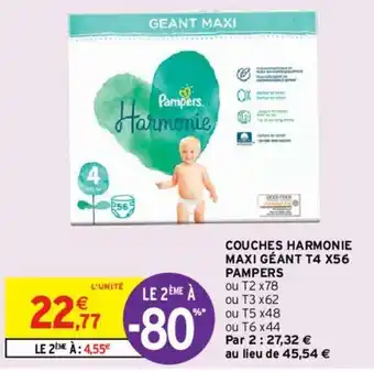 Intermarché Couches harmonie maxi géant offre