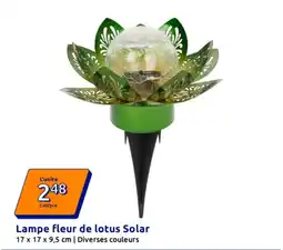 Action Lampe fleur de lotus Solar offre