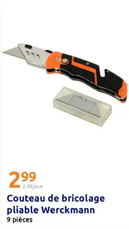 Action WERCKMANN Couteau de bricolage pliable offre