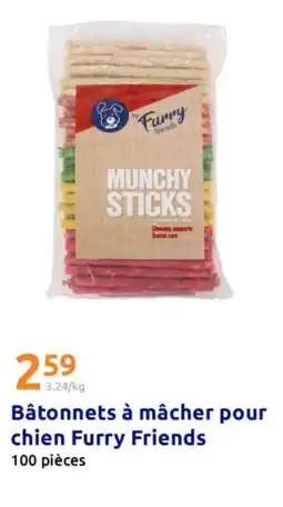 Action Bâtonnets à mâcher pour chien Furry Friends offre