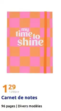 Action Carnet de notes offre