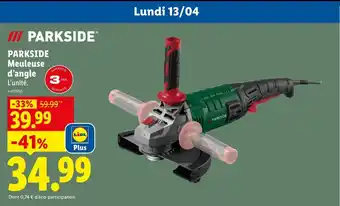 Lidl PARKSIDE Meuleuse d'angle offre