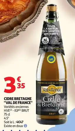 Auchan Cidre bretagne val de france offre