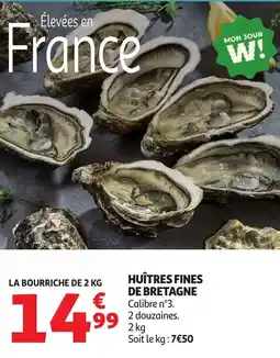 Auchan Huîtres fines de bretagne offre