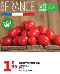 Auchan Tomate cerise bio offre