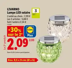 Lidl LIVARNO Lampe LED solaire offre