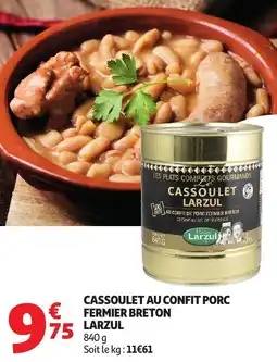 Auchan Cassoulet au confit porc fermier breton larzul offre
