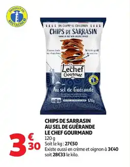 Auchan Chips de sarrasin au sel de guérande le chef gourmand offre