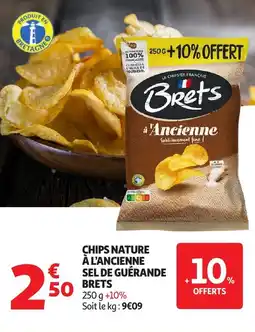 Auchan Chips nature à l'ancienne sel de guérande brets offre