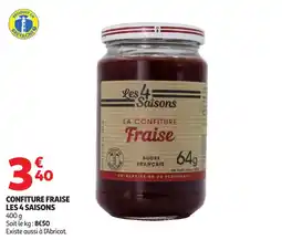 Auchan Confiture fraise les 4 saisons offre