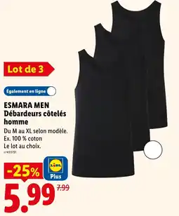 Lidl ESMARA MEN Débardeurs côtelés homme offre