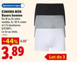 Lidl ESMARA MEN Boxers homme offre