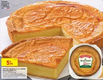 Gâteau basque à la crème miguelgorry