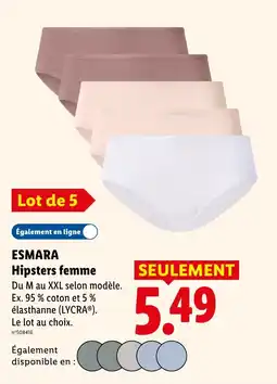 Lidl ESMARA Hipsters femme offre