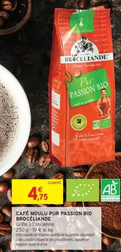 Intermarché Café moulu pur passion bio brocéliande offre