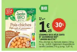 E.Leclerc Jardin bio étic légumes secs déjà cuits et savoureux bio offre