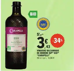 E.Leclerc Carapelli vinaigre balsamique de modène igp bio offre