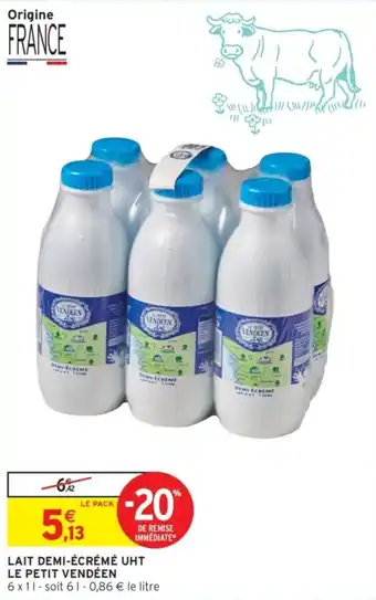 Lait demi-écrémé uht le petit vendéen