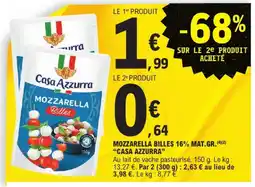 E.Leclerc Casa azzurra mozzarella billes 16% mat.gr offre