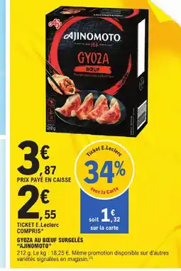 E.Leclerc Ajinomoto gyoza bœuf surgelés offre