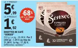 E.Leclerc Senseo dosettes de café offre