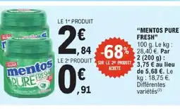 E.Leclerc Mentos pure fresh offre
