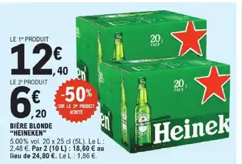 E.Leclerc Heineken bière blonde offre