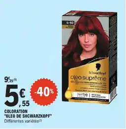 E.Leclerc Oleo de schwarzkopf coloration offre