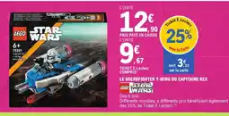 E.Leclerc Lego star wars microfighter y-wing du capitaine rex offre