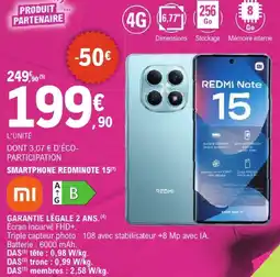 E.Leclerc Xiaomi smartphone redmi note 15 offre