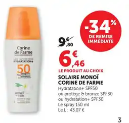 Maximarché Solaire monoï corine de farme offre