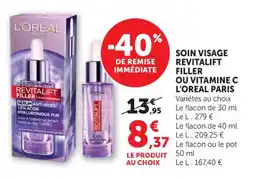 Maximarché Soin visage revitalift filler ou vitamine c l'oreal paris offre