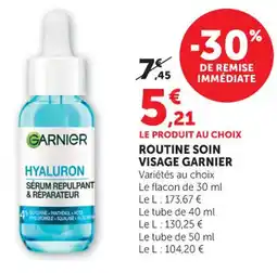 Maximarché Routine soin visage garnier offre