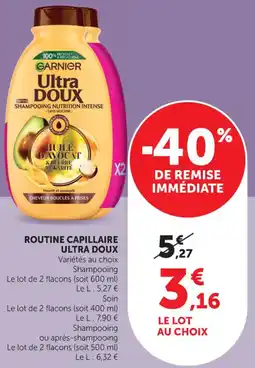 Maximarché Routine capillaire ultra doux offre
