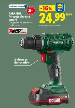 Lidl PARKSIDE Perceuse visseuse sans fil offre