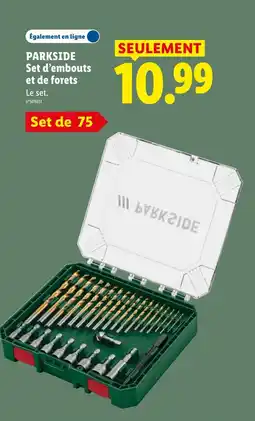 Lidl PARKSIDE Set d'embouts et de forets offre