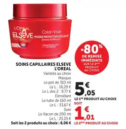 Maximarché Soins capillaires elseve l'oreal offre