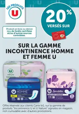 Maximarché Sur la gamme incontinence homme et femme u offre